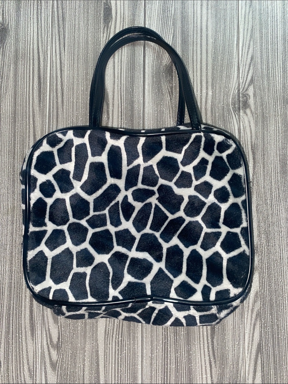 Black & White Giraffe Print Mini Handbag